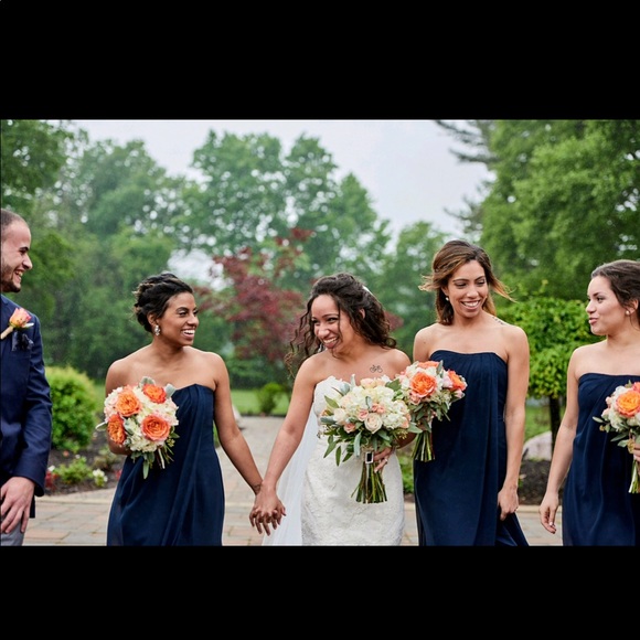 Jenny Yoo Dresses & Skirts - LIKE NEW Jenny Yoo Navy Luxe Chiffon Racquel dress